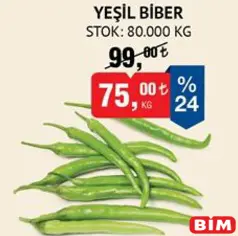 YEŞİL BİBER KG YEŞİL BİBER KG